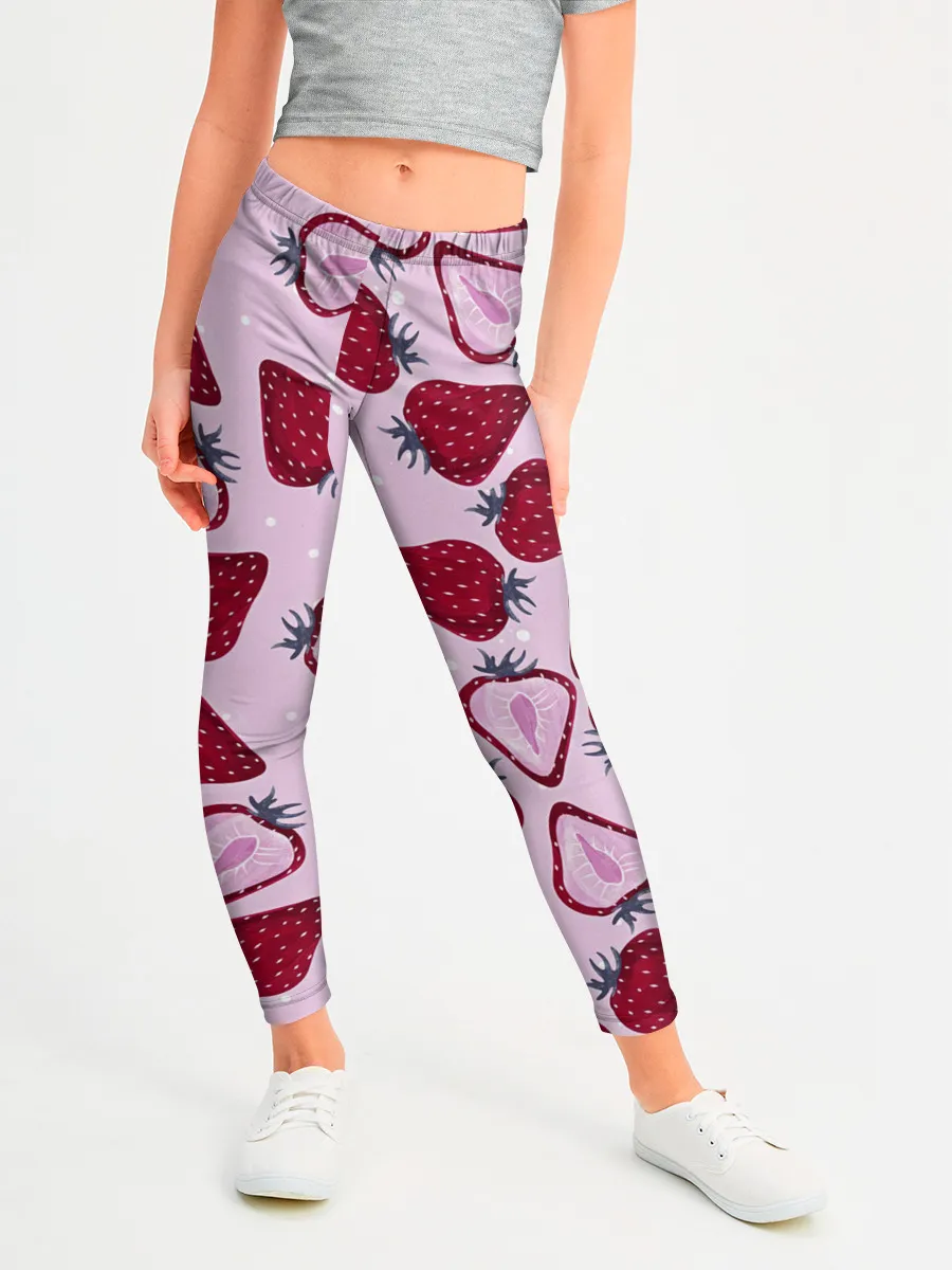 Леггинсы для девочки / Клубничка