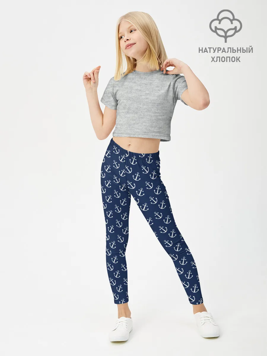 Леггинсы для девочки / Якоря