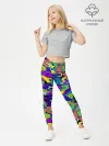 Леггинсы для девочки / Камуфляж в ярких тонах