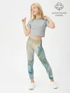 Леггинсы для девочки / Абстрактный мрамор