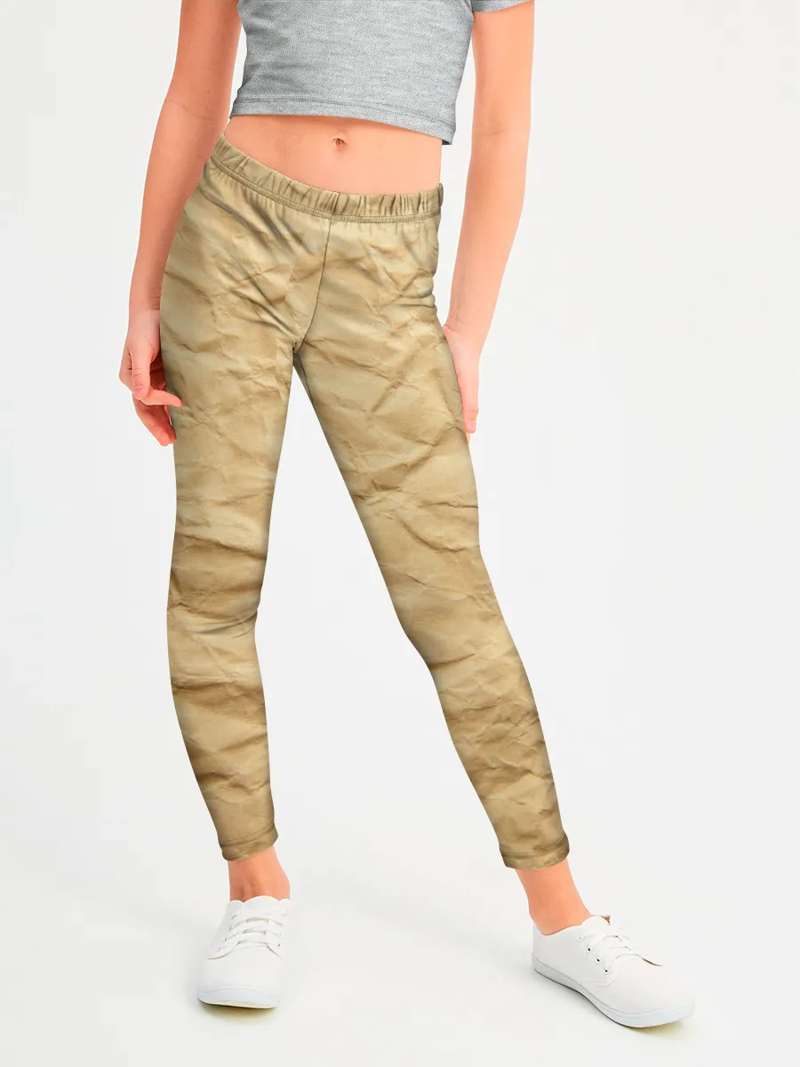 Леггинсы для девочки / БУМАЖНАЯ ТЕКСТУРА