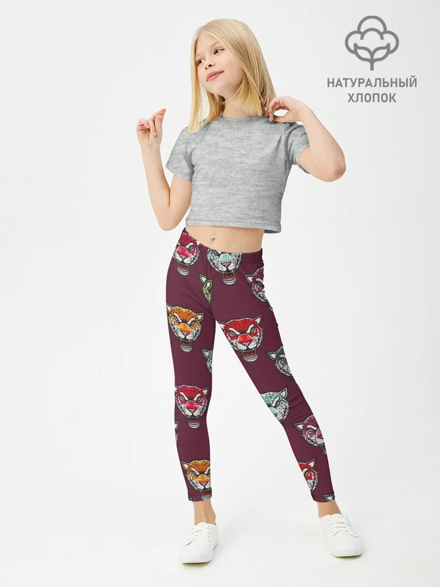 Леггинсы для девочки / Дикие кошки