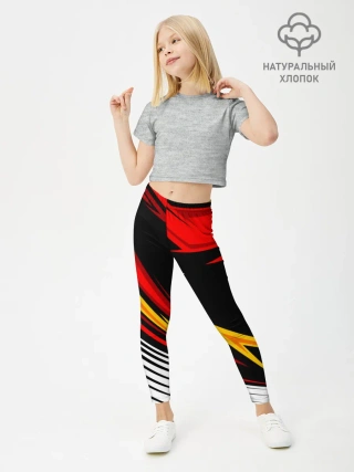 Леггинсы для девочки / КРАСНО-ЖЕЛТЫЙ СПОРТ | SPORT