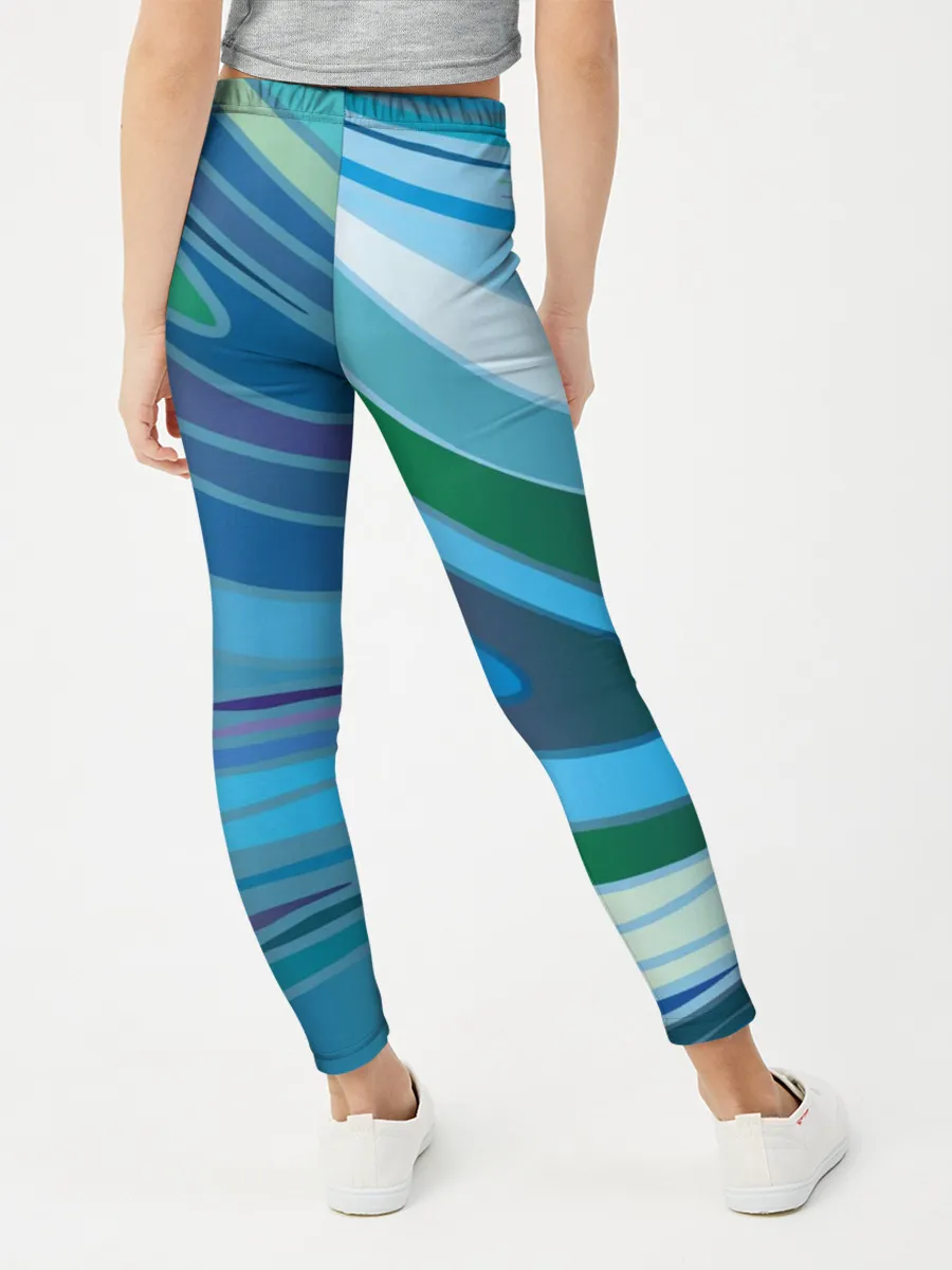 Леггинсы для девочки / Морская волна