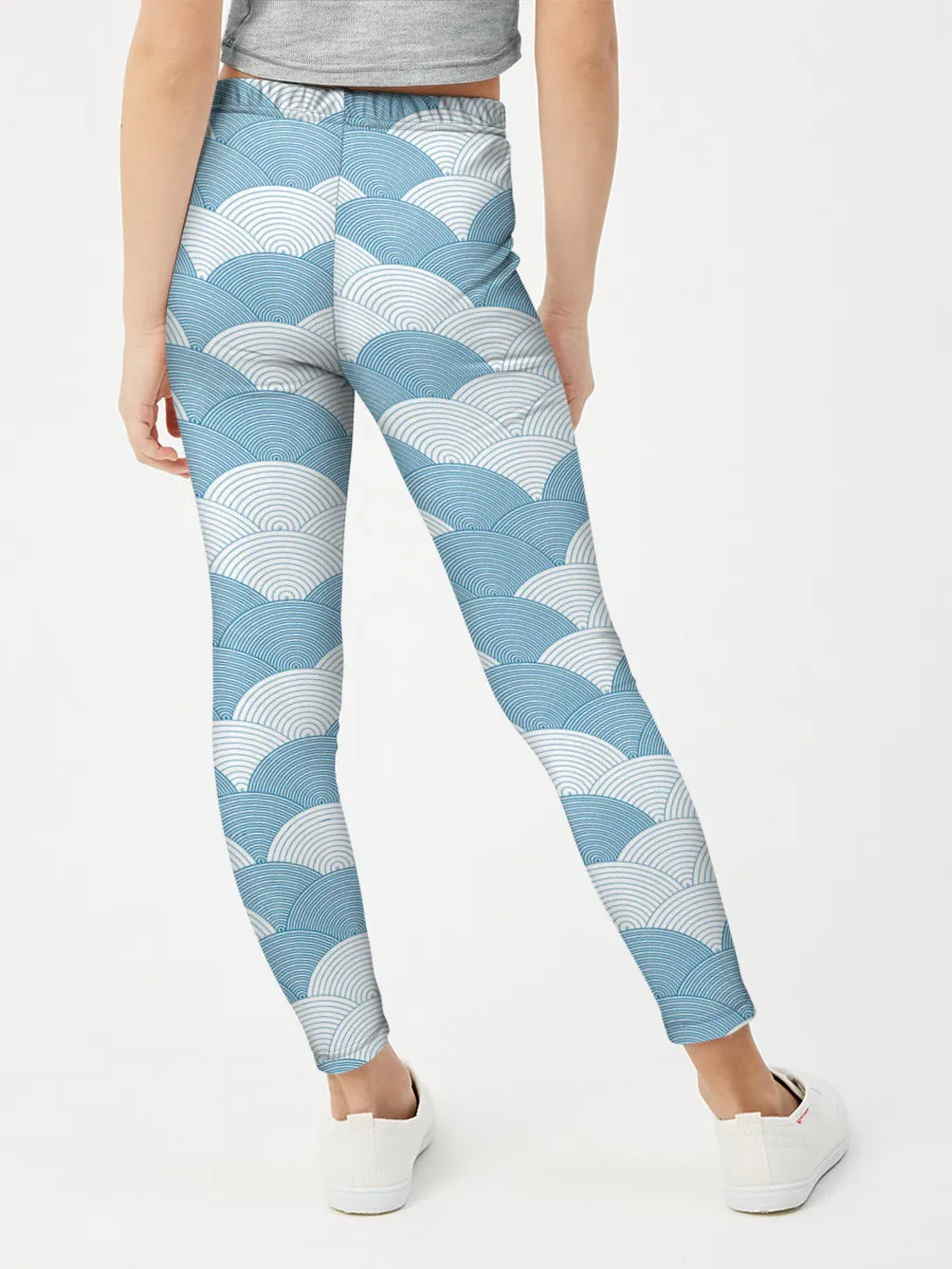 Леггинсы для девочки / Абстрактные волны
