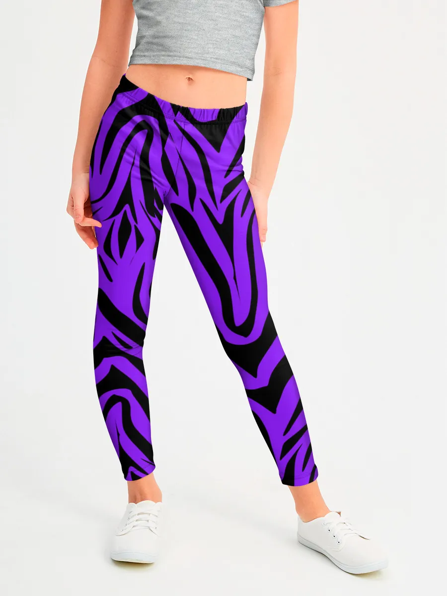 Леггинсы для девочки / Абстрактный узор зебра