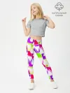 Леггинсы для девочки / Абстрактный яркий узор