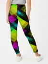 Леггинсы для девочки / Абстрактный разноцветный узор
