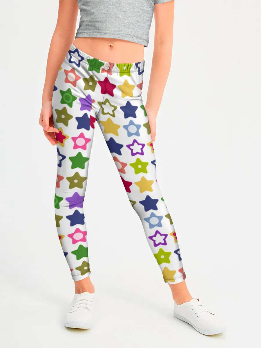 Леггинсы для девочки / Разноцветные звездочки