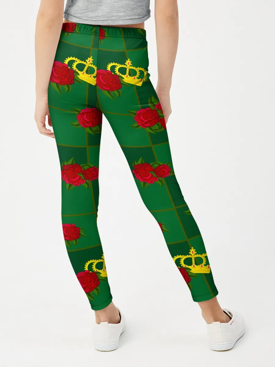 Леггинсы для девочки / Короны и розы