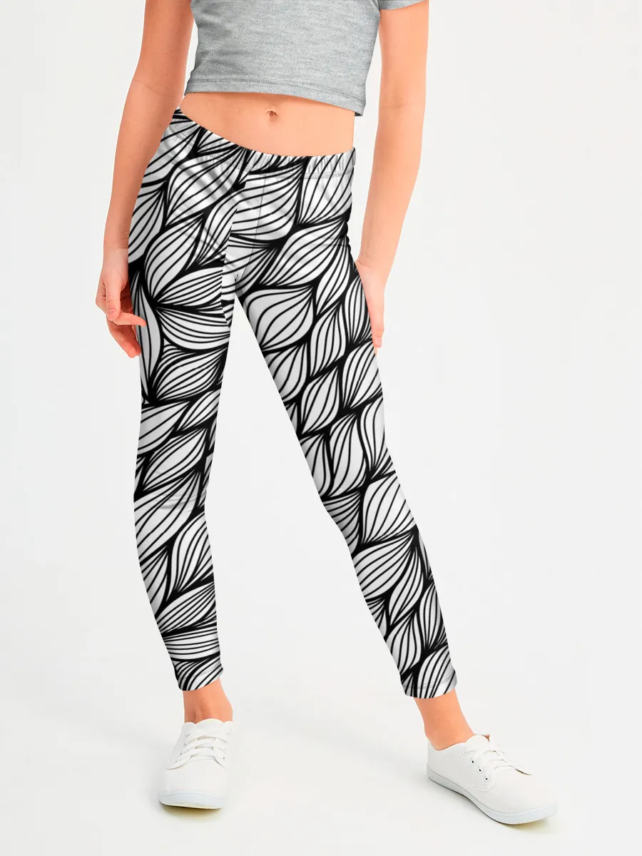 Леггинсы для девочки / Лепестки