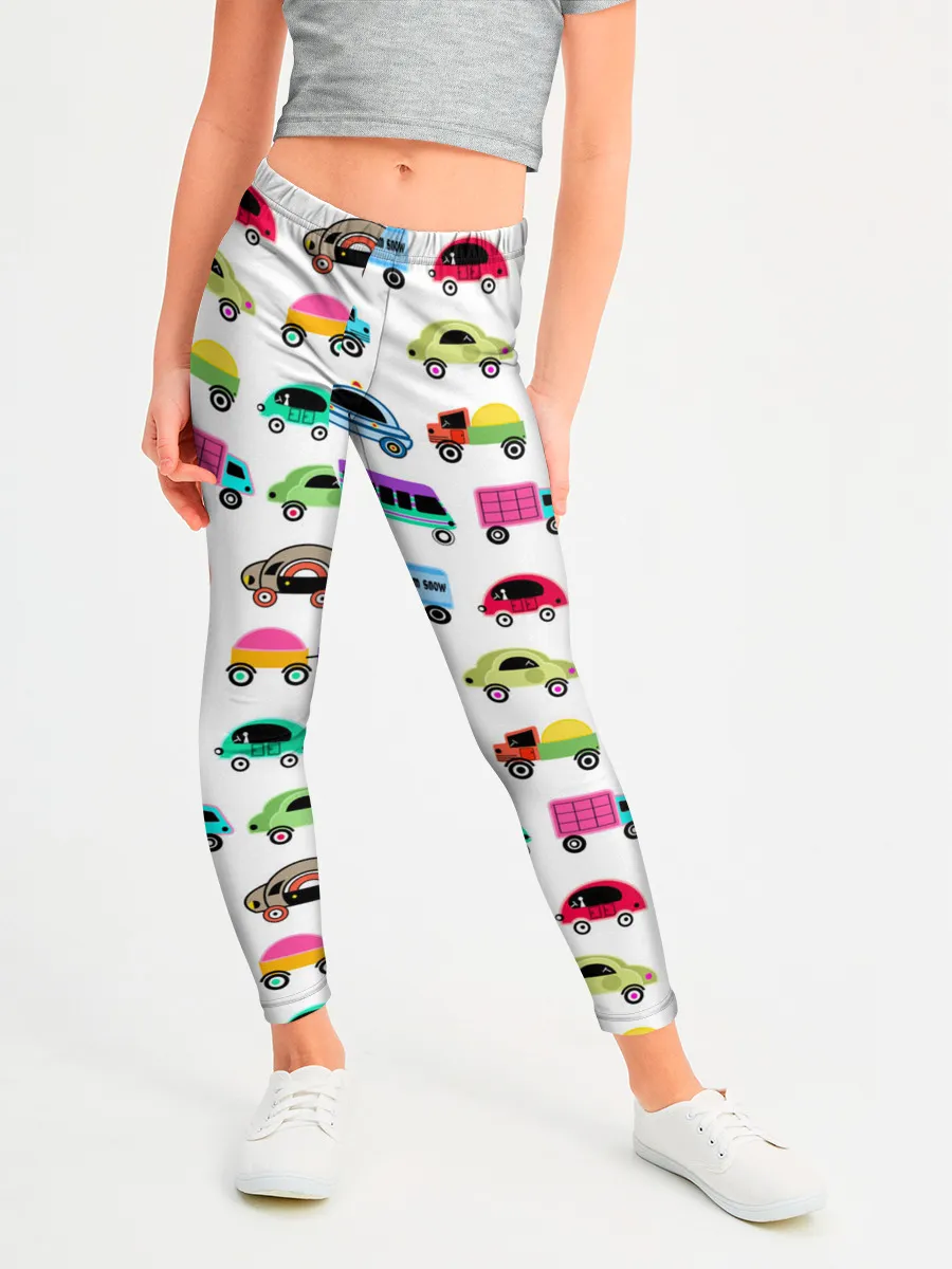 Леггинсы для девочки / Веселые машинки