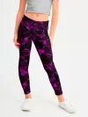 Леггинсы для девочки / Абстрактный узор цвета фуксия