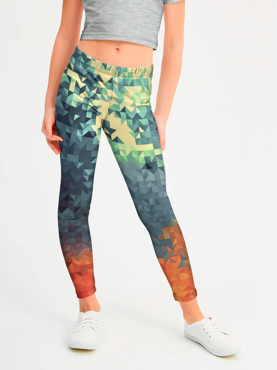 Леггинсы для девочки / Стихия: лед и пламя