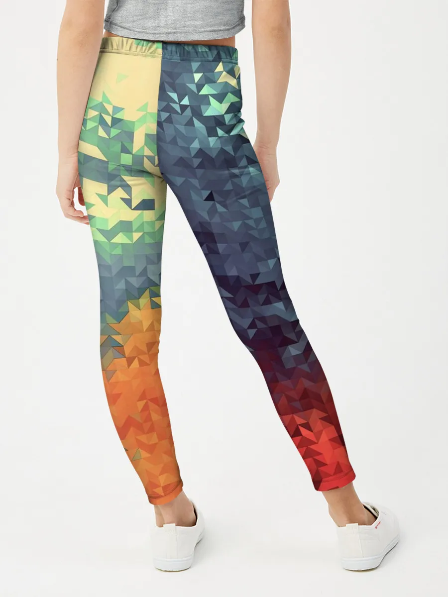 Леггинсы для девочки / Стихия: лед и пламя