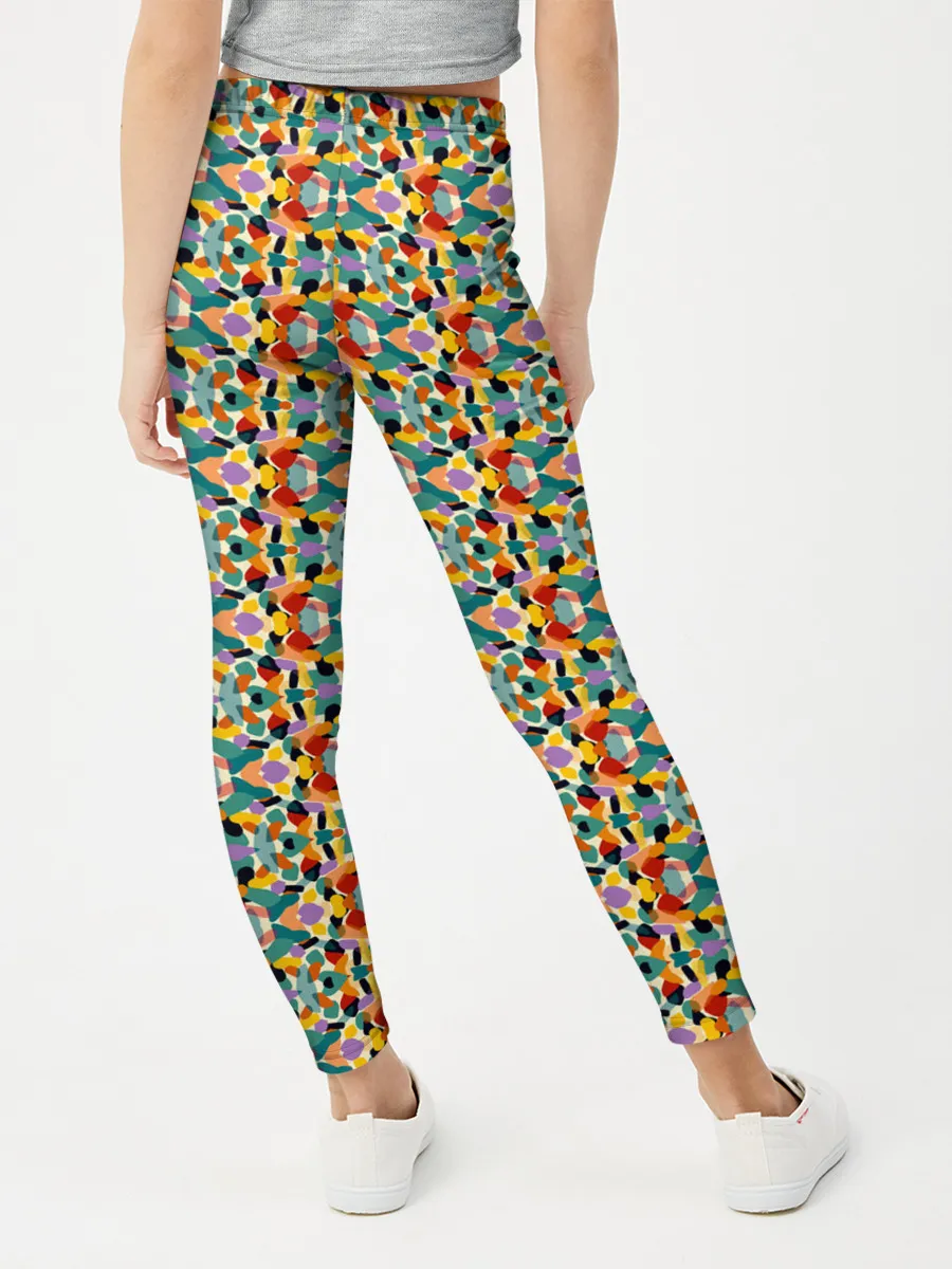 Леггинсы для девочки / Цветные фигуры