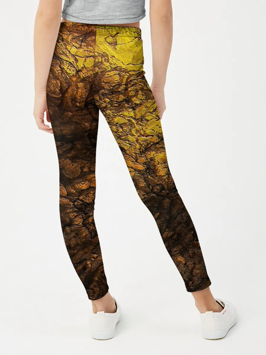 Леггинсы для девочки / Абстрактный узор текстура