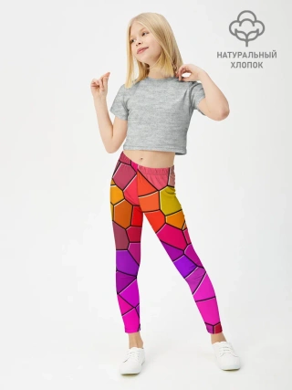 Леггинсы для девочки / Мозаика цветная