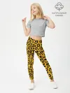 Леггинсы для девочки / Леопард желтый