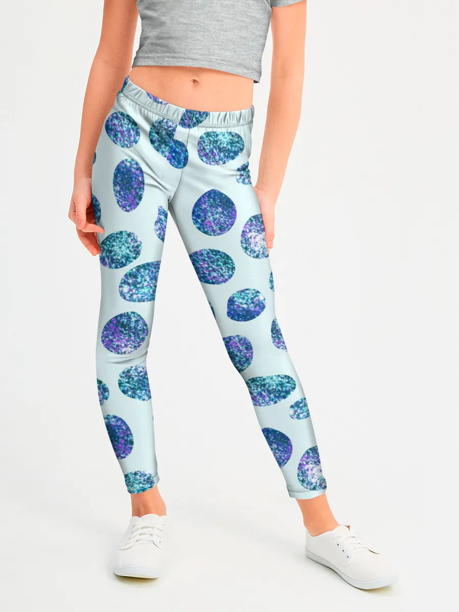 Леггинсы для девочки / Драгоценные синие камни