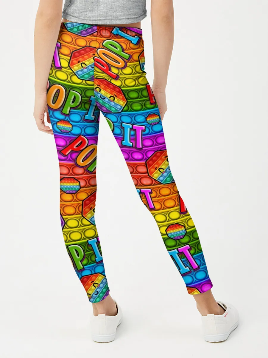 Леггинсы для девочки / POP IT SMILE | ПОП ИТ ПУПЫРКА