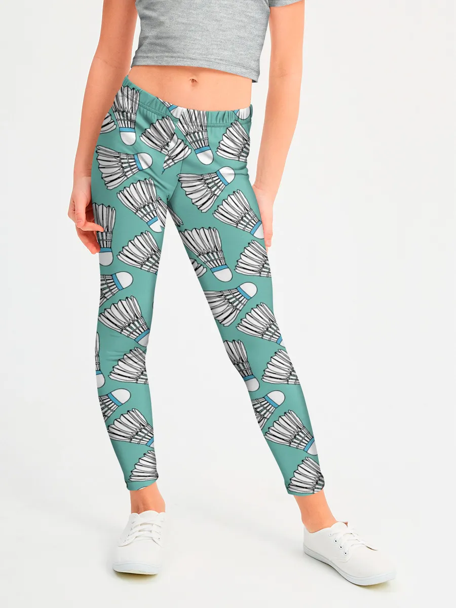 Леггинсы для девочки / Воланы на ментоловом