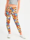 Леггинсы для девочки / Летний абстрактный узор