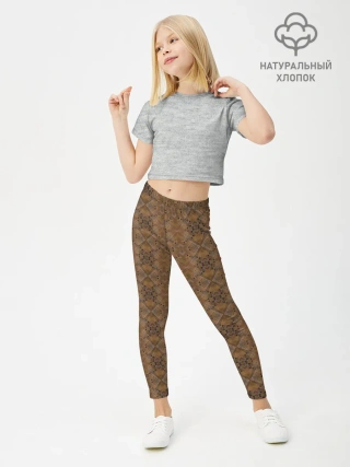 Леггинсы для девочки / Деревянный паркет