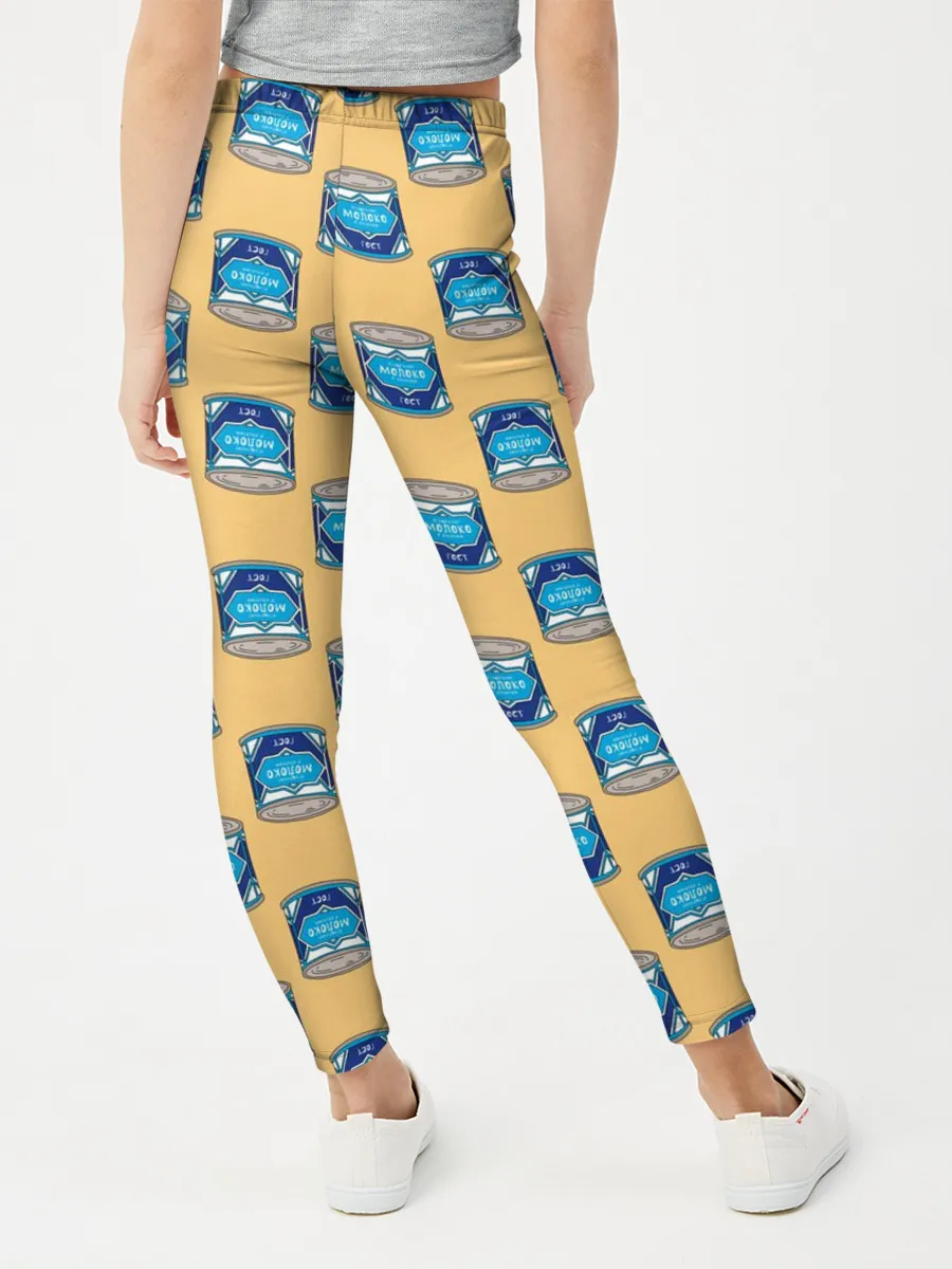 Леггинсы для девочки / Сгущенка паттерн