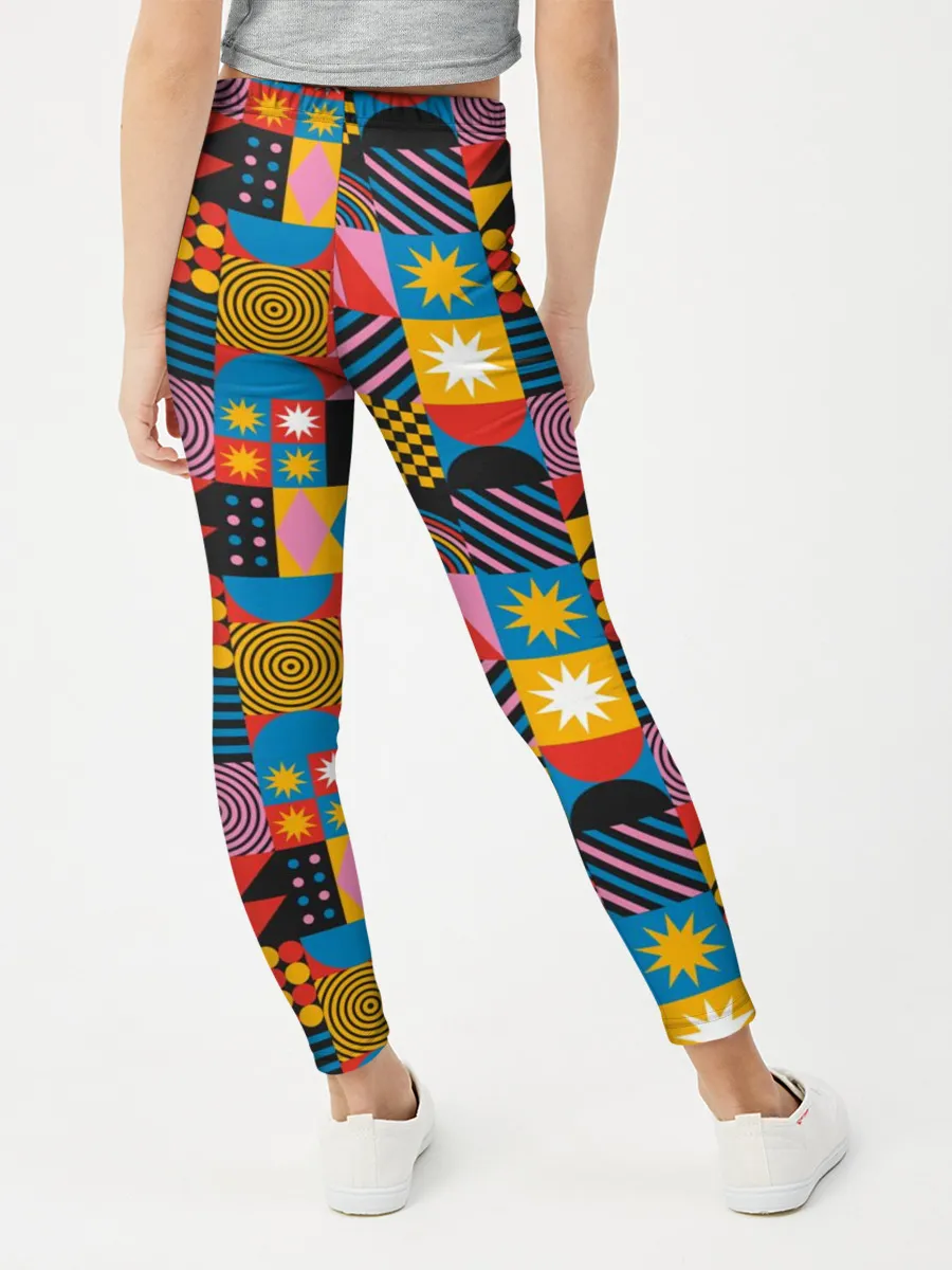 Леггинсы для девочки / Печворк. Мозаика.Настроение