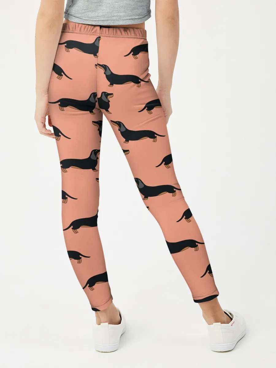 Леггинсы для девочки / Таксы паттерн