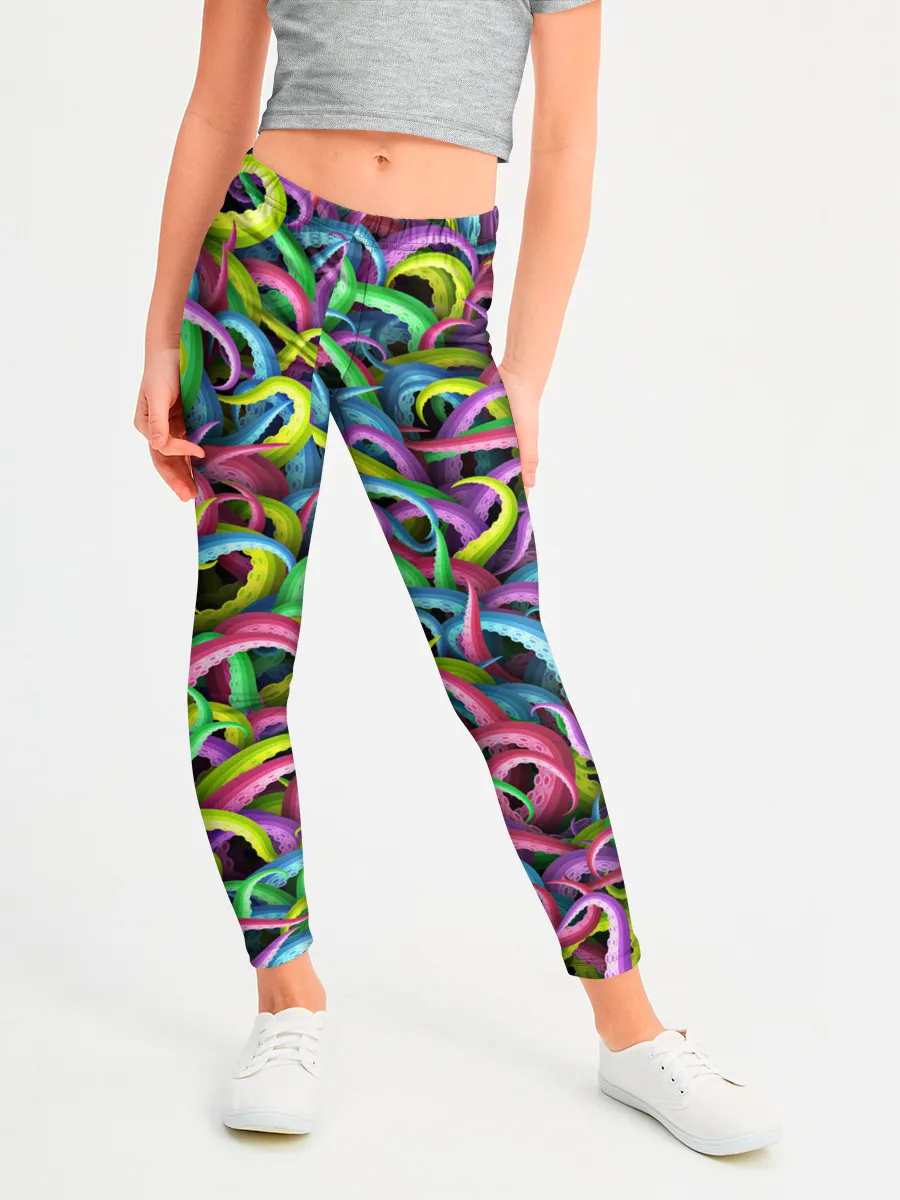 Леггинсы для девочки / Психоделические щупальца