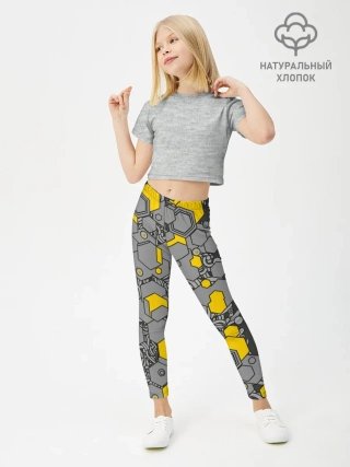 Леггинсы для девочки / абстракция киберпанк