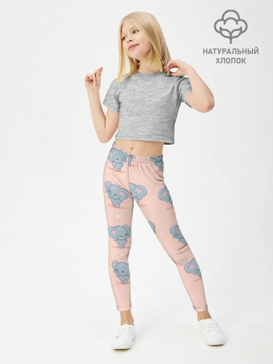 Леггинсы для девочки / Слоники