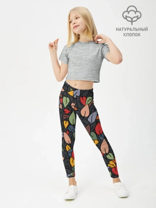 Леггинсы для девочки / Рисованная Осень