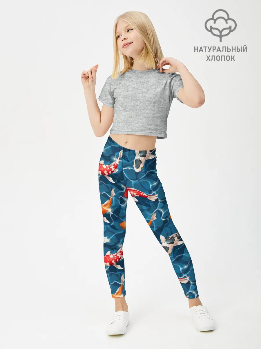Леггинсы для девочки / Японские карпы