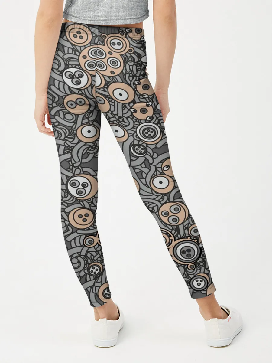 Леггинсы для девочки / психоделика киберпанк