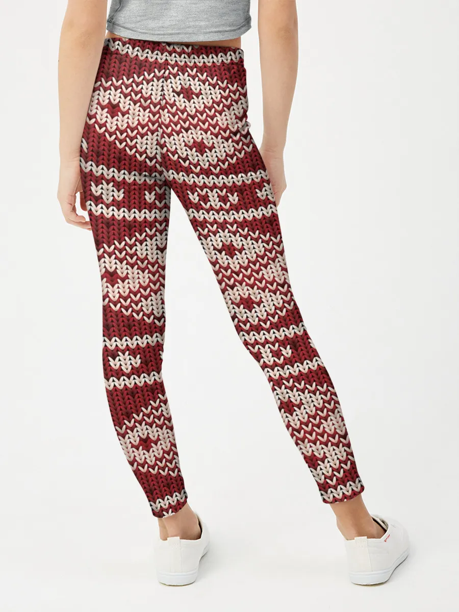 Леггинсы для девочки / Вязаный рисунок