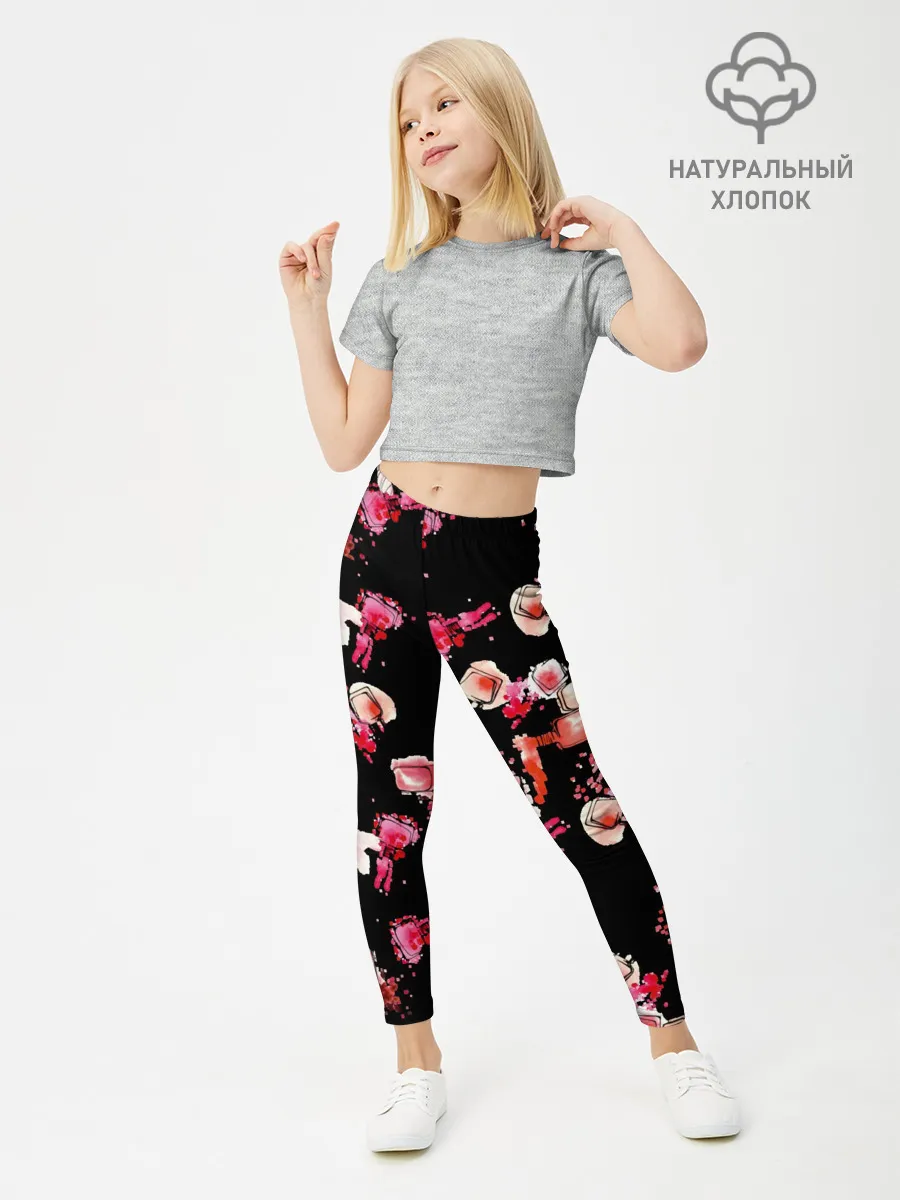 Леггинсы для девочки / беспорядочный лак
