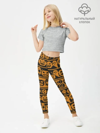 Леггинсы для девочки / Свитер с тыквами