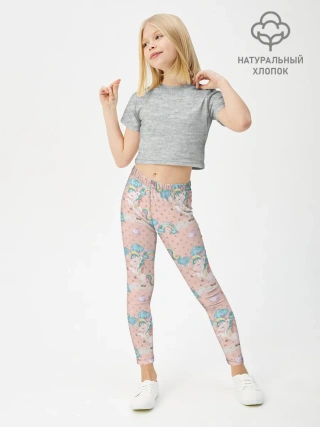 Леггинсы для девочки / Единороги из паттерна