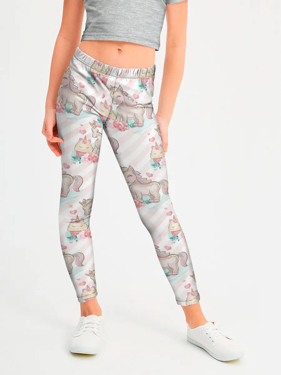 Леггинсы для девочки / Единороги паттер