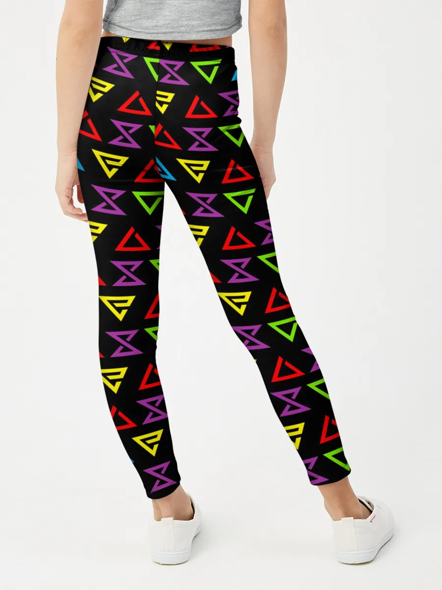 Леггинсы для девочки / ВЕДЬМАК ЗНАКИ ПАТТЕРН ЦВЕТНОЙ | THE WITCHER