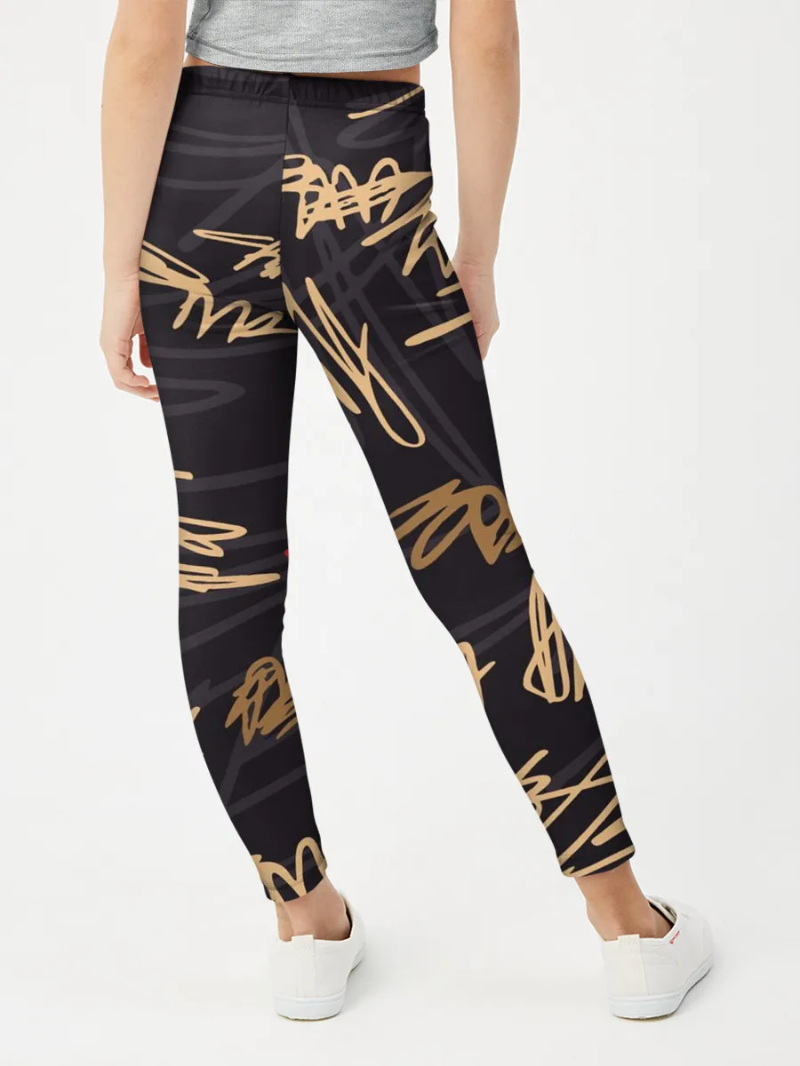 Леггинсы для девочки / Golden graffiti