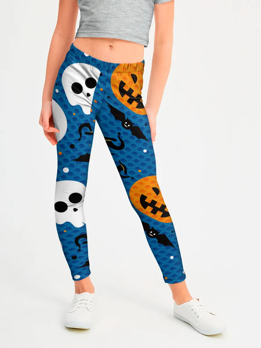 Леггинсы для девочки / ЧЕРЕПА И ТЫКВЫ | HALLOWEEN
