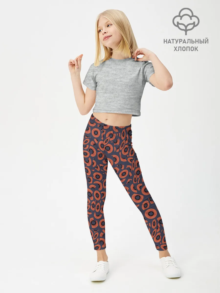 Леггинсы для девочки / Абстракция квадраты и круги