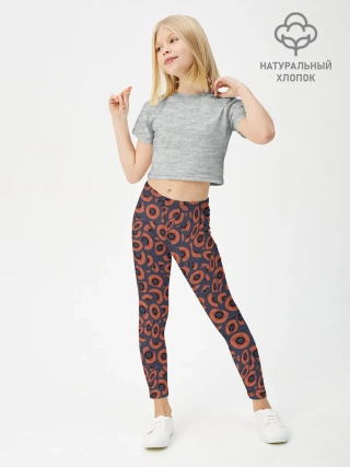 Леггинсы для девочки / Абстракция квадраты и круги