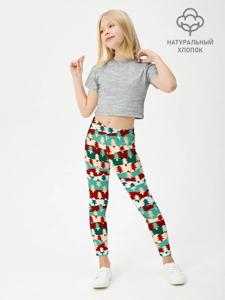 Леггинсы для девочки / Ёлочки