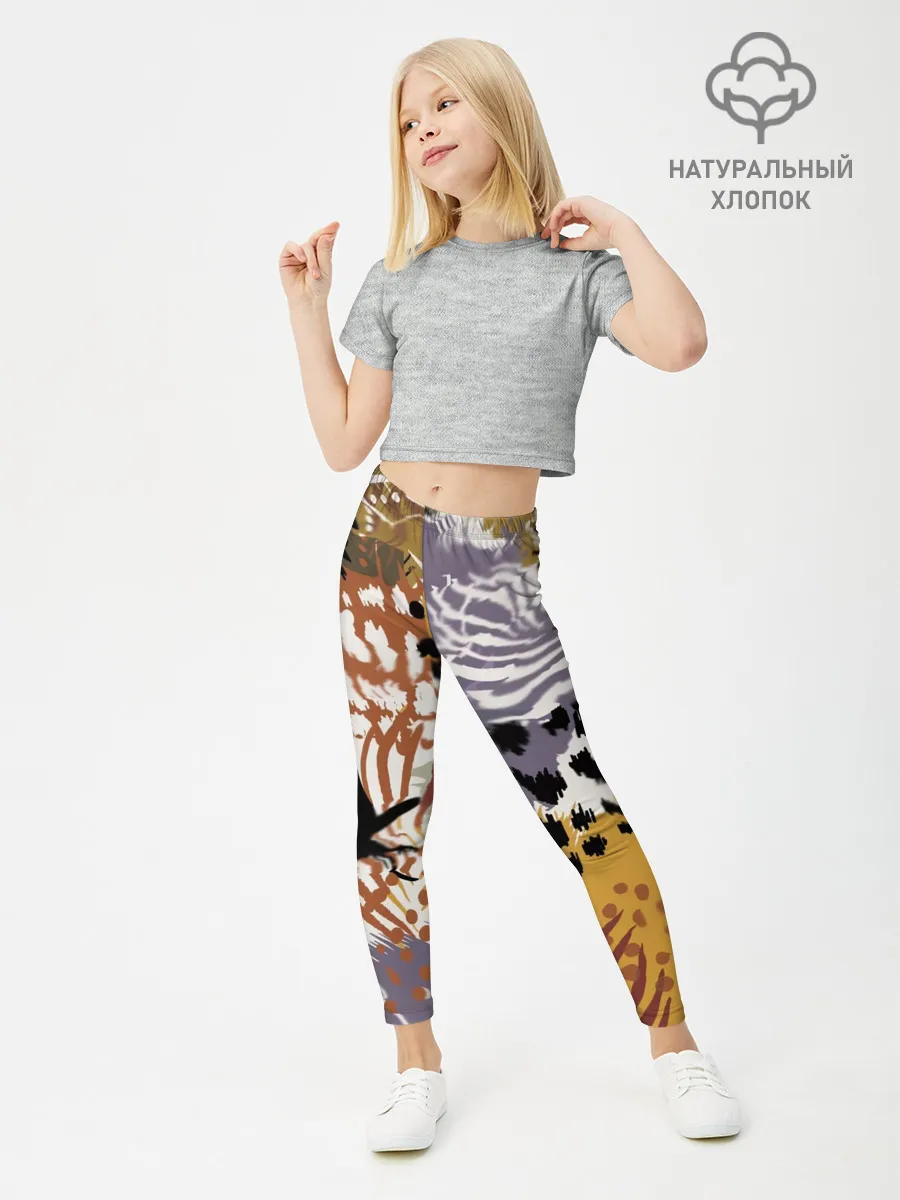 Леггинсы для девочки / Зебра Пятнистая
