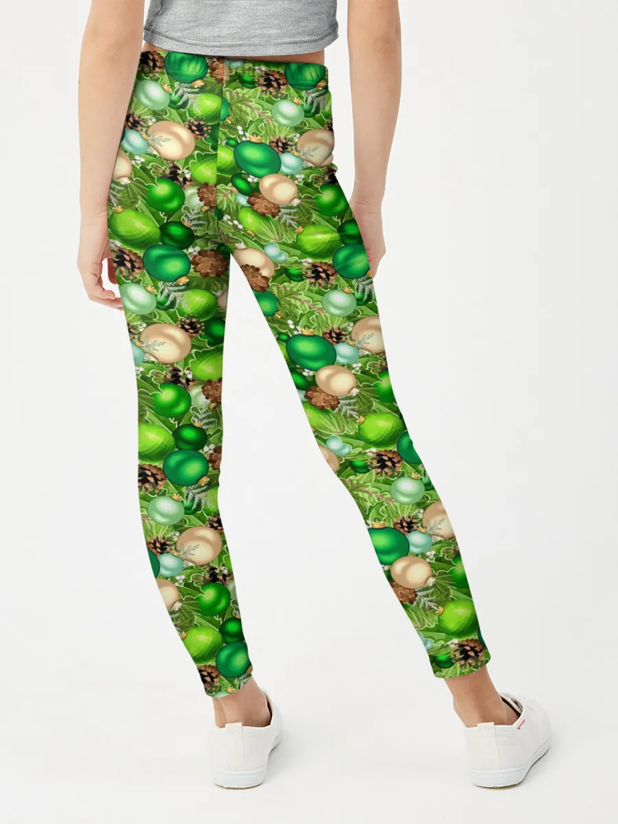 Леггинсы для девочки / Новогодние Игрушки